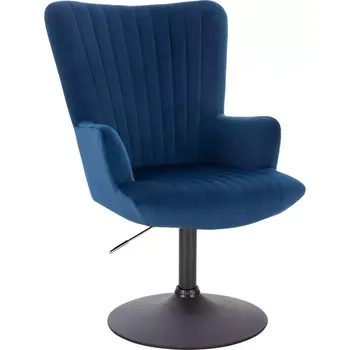 LuxuryForm DESIGN Křeslo AMADEO VELUR na černém talíři - modré