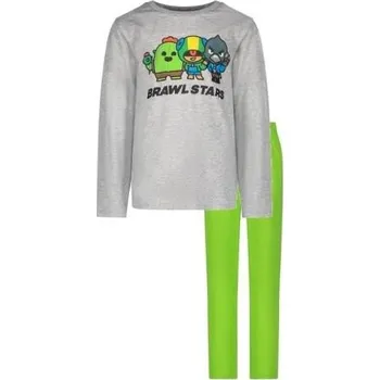 Dívčí pyžamo PYŽAMO BRAWL STARS (šedo-zelené) Velikost: 13