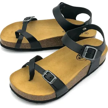 Dámské sandále Dámské kožené sandály 341016 Plakton černá Barva: negro, Velikost: 39