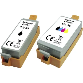 Sada Canon PGi-35 - CLi-36 kompatibilní černá + barevná