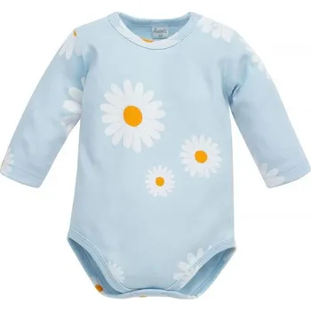Kojenecké oblečení PINOKIO Body dlouhý rukáv Daisy MODRÁ - 62