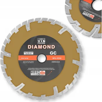 Řezný kotouč DIAMANTOVÝ KOTOUČ BETONU KOSTKY 230 x 22,2 mm HLUBOKÉ ŘEZÁNÍ