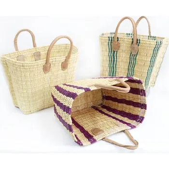 Nákupní košík Eine Welt Handel Pirsch Proutěná taška Zebra kónická ze stepní trávy z Maroka, různé barvy