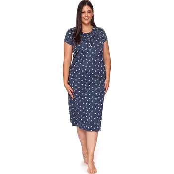 Těhotenská móda Doctornap Dámská těhotenská noční košile 4119 blue plus XXL