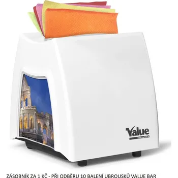 Zásobník na papírové ručníky Zásobník na ubrousky Value Bar 11x21cm bílý