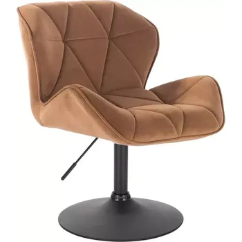 LuxuryForm DESIGN Židle MILANO VELUR na černém talíři - medová