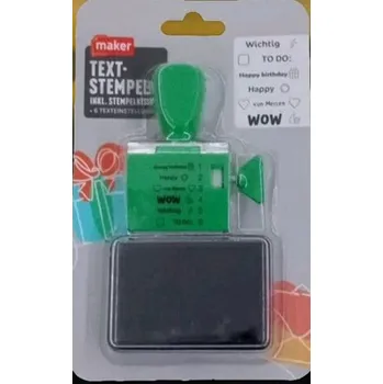 Dětské razítko Textová razítka pro děti s polštářkem s inkoustem