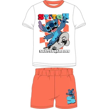 Chlapecké pyžamo DOVOZ EU Chlapecké letní pyžamo Stitch oranžové Velikost: 98