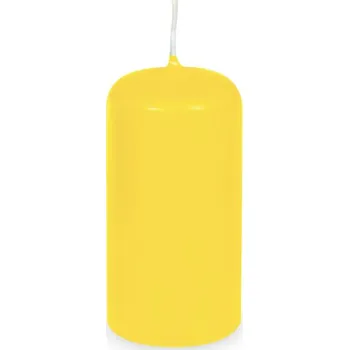 Svíčka Svíčka válcová O 40 x 80 mm žlutá [4 ks]