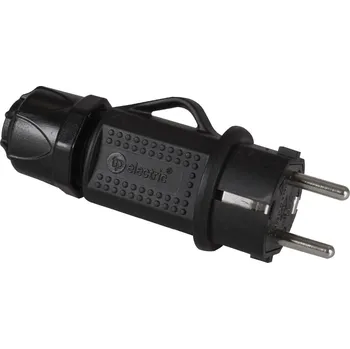 Elektrická zásuvka Vidlice plastová PRO, IP44, černá