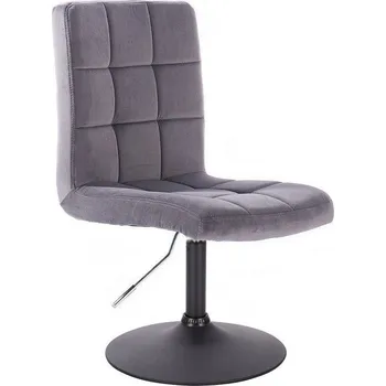 LuxuryForm DESIGN Kosmetická židle TOLEDO VELUR na černém talíři - tmavě šedá