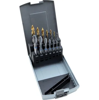 Vrták NÁSTROJE CZ Sada vrtáků S338RGS a závitníků průch.závit DIN371(1660HQ)+DIN376(3660HQ) - SV338RGSNHSSCO5TIN-14PHQ