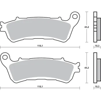 Brzdová destička Brzdové destičky BREMBO 07HO66SP 07HO66SP