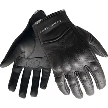 Moto rukavice SPARK Pánské kožené moto rukavice Cyber Gear Midi, černé Velikost: 3XL