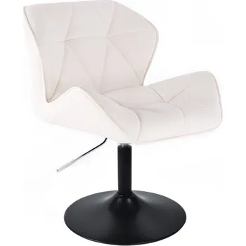 LuxuryForm DESIGN Židle MILANO na černém talíři - bílá (VPT)