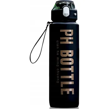 Lahev Na Pití Motivační tréninková láhev s brčkem a šátkem Miowi 1 l černá