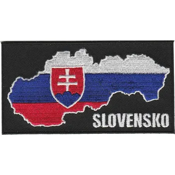 Nášivka Nášivka Slovenská vlajka Slovensko s mapou 9,5x5 cm