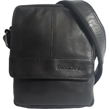 Pánská kožená taška přes rameno Sendi Design černá N 110 black