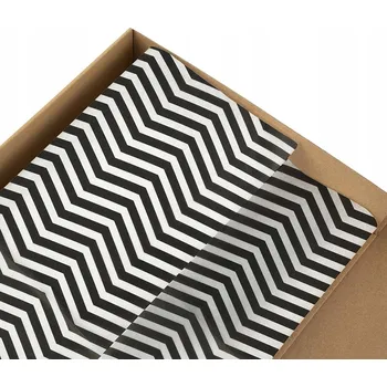 Balící papír Hedvábný papír dárkový balicí papír Black Wave 50x70cm 10 Kusů