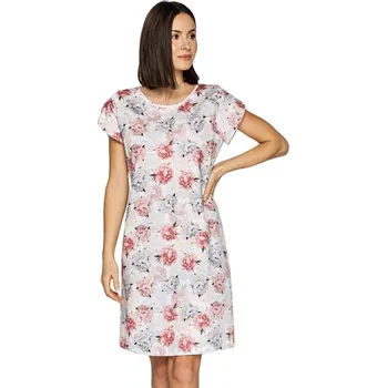 Dámská noční košile Dámská noční košile Debbie bílá s růžemi M