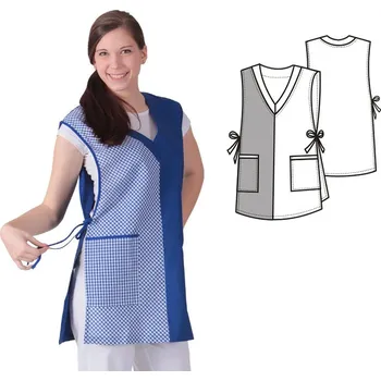 Gastro oděv (2101.0300) VĚRA zástěra dámská - stř.modrá - 38/168EU38