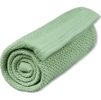Dětská deka VINTER & BLOOM Deka Soft Grid Organic Dew Green