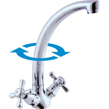 Vodovodní baterie MORAVA - Dřezová baterie, Chrom MK120.0/3, RAV Slezák Barva: chrom, Rozměr: 3,8"