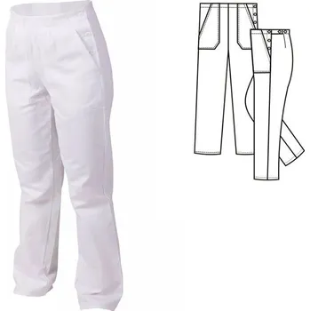 Gastro oděv (0470) kalhoty dámské lékařské,zapín.bok - bílá - 46/158