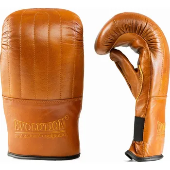 Rukavice POSILOVACÍ RUKAVICE KOŽENÉ RETRO HNĚDÉ EVOLUTION M