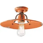 Ferroluce Stropní retro svítidlo COUNTRY, Ø 40 cm, 1xE27 Barva: Oranžová