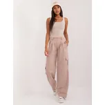 BÉŽOVÉ DÁMSKÉ CARGO KALHOTY -LK-SP-509641.95-beige Velikost: 42