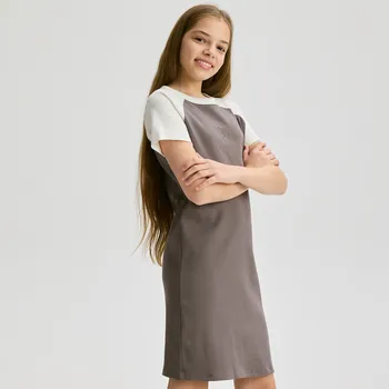 Dívčí oblečení Reserved - Proužkované šaty - tmavě šedá - 893EG-90X - 893EG-90X-U14