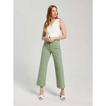 Dámské džíny Sinsay - Džíny cropped high waist - zelená - 2085F-81J - 2085F-81J-36