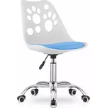 Bílo-modrá kancelářská židle PRINT
