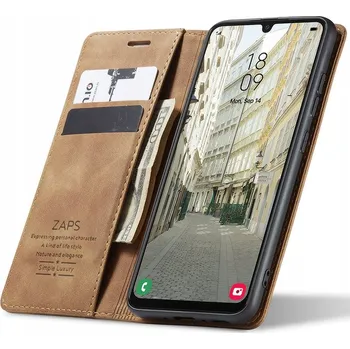 Pouzdro na mobilní telefon Pouzdro s klopou Spacecase pro Samsung Galaxy A34 5G, hnědé