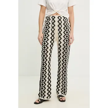 Dámské kalhoty Kalhoty Answear.LAB dámské, černá barva, jednoduché, high waist WF5397NV.ums 99X, vel. S/M