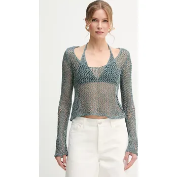 Dámská halenka Halenka Pinko dámská, zelená barva, s aplikací, 104749 A2FB 104749.A2FB 67X, vel. XS