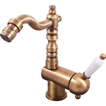 Vodovodní baterie LABE - Bidetová baterie bez výpusti, Stará mosaz (Bronz) L508.0/9SM, RAV Slezák