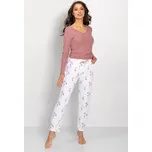 Luxusní dámské pyžamo Anabelle starorůžové S