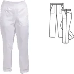 (0476) kalhoty dám.vzadu guma,boč.zap. - bílá - 56/158