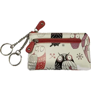 DD X 172-08 kožená klíčenka bílá potisk