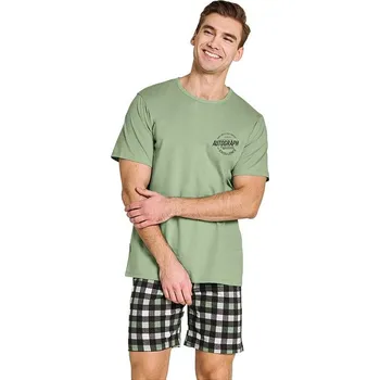 Pánské pyžamo Pánské pyžamo Carter zelené s nápisem M