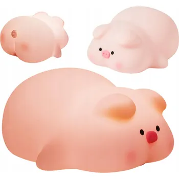 Lampička NOČNÍ LAMPA PRASÁTKO DOTYKOVÉ OVLÁDÁNÍ 3 ÚROVNĚ ROZTOMILÁ RŮŽOVÁ