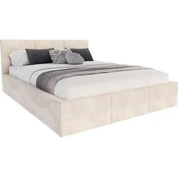 Postel Čalouněná postel FRESIA 90x200 s kovovým zdvižným roštem KRÉMOVÁ TRINITY