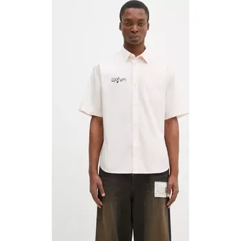 Pánská košile Bavlněná košile Undercover Shirt růžová barva, regular, s klasickým límcem, UP1E4403, M, 30X