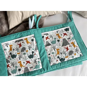 Příslušenství pro dětskou postel a kolébku Kapsář za postel dinosauři - 200x40 cm