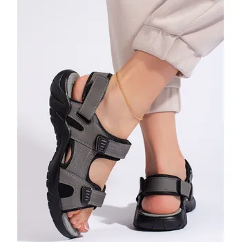 Dámské sandále Sportovní šedé sandály EL211-2G Velikost: 39