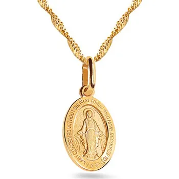 Přívěsek Zlatý přívěsek medailon Panny Marie IZ6071 + dárkové balení LUXUS zdarma