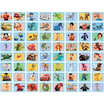 samolepka WALLTASTIC Dekorační samolepky DISNEY Koláž modrá 64ks, 43169