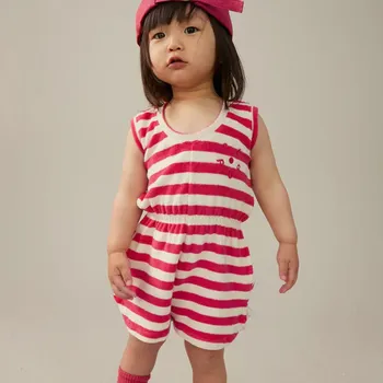 Kojenecký overall GRAY LABEL Overal POP Terry - Cherry - Cream Velikost: 3-4y